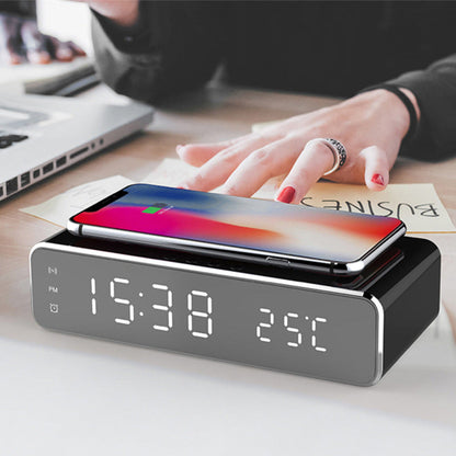 Skorter | TimeCharge – LED Alarm Clock with Built-In Wireless Charging Pad