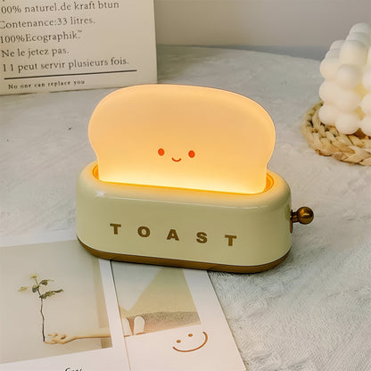 Skorter | TinyToast Table Lamp – Portable Toaster-Shaped Night Light with Dimmable LED & USB Port