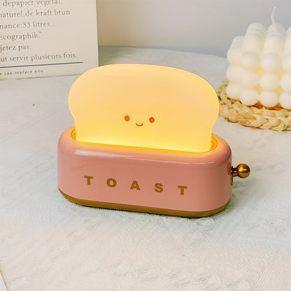 Skorter | TinyToast Table Lamp – Portable Toaster-Shaped Night Light with Dimmable LED & USB Port