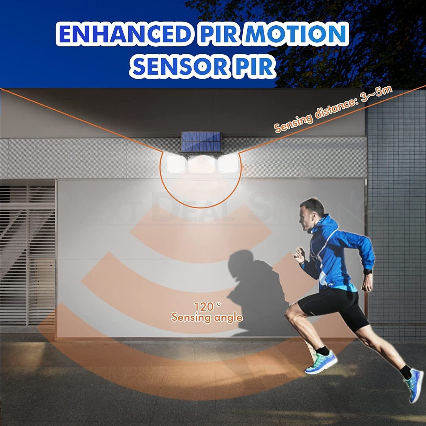 Skorter | Triple Head Solar Motion Sensor Security Light