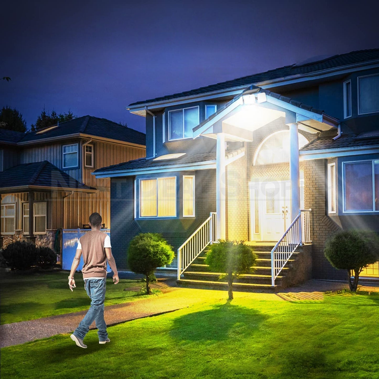 Skorter | Triple Head Solar Motion Sensor Security Light