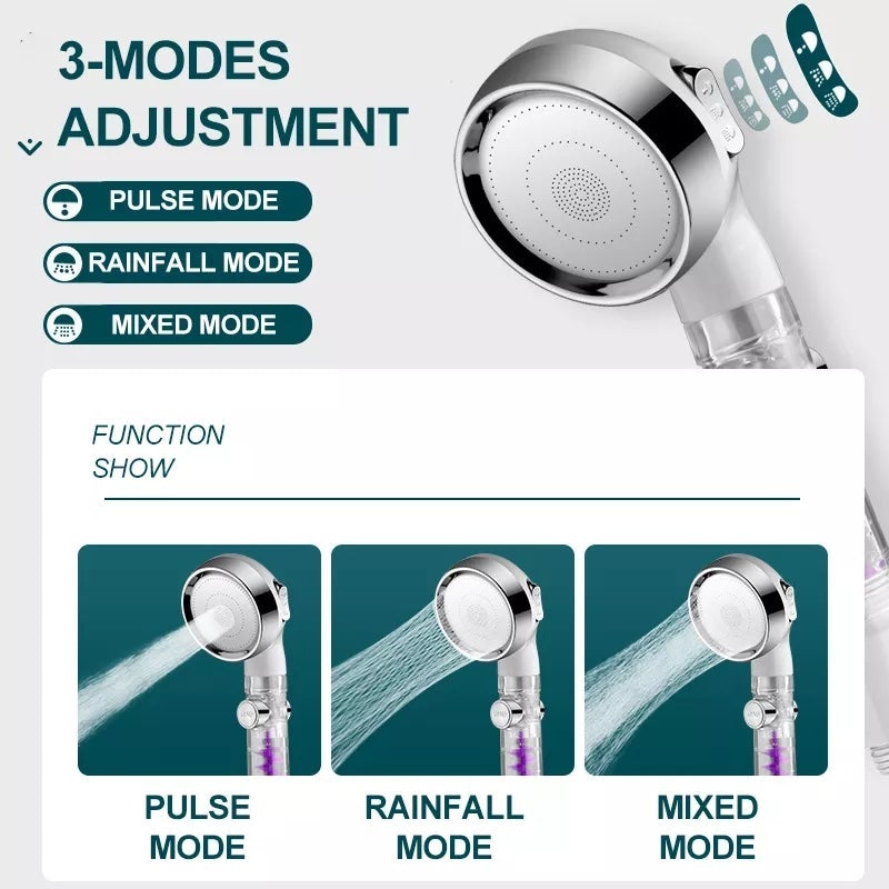 skorter | 3 Mode Adjustable Turbo Showerhead