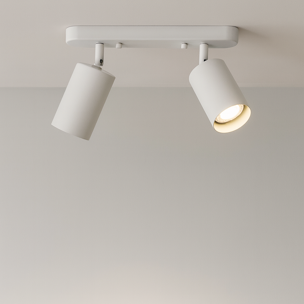 Skorter | TwinGlow Rotating Ceiling Lamp – Adjustable 2-Head Modern Spotlight