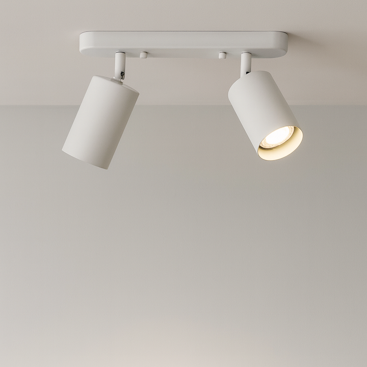 Skorter | TwinGlow Rotating Ceiling Lamp – Adjustable 2-Head Modern Spotlight