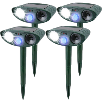 Skorter | Solar Powered Ultrasonic Rabbit Repeller with Flashing Light – Effective Pest Control for Gardens and Yards