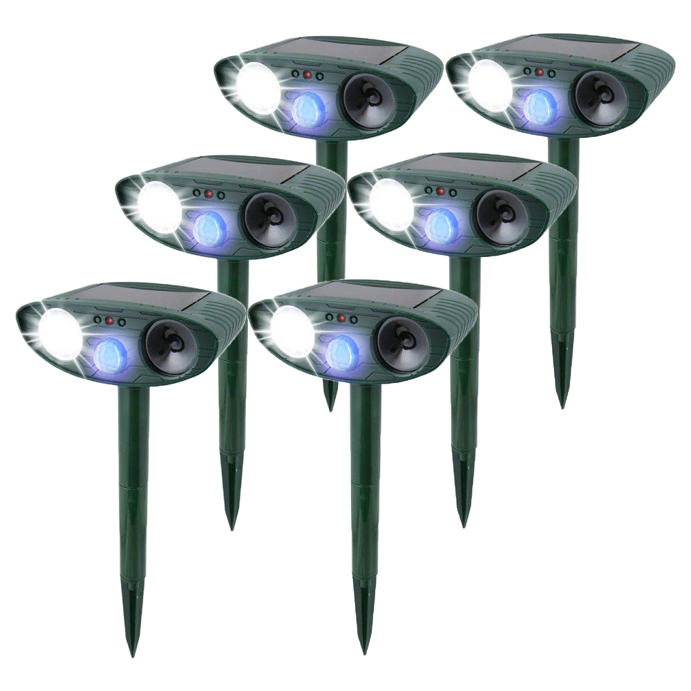 Skorter | Solar Powered Ultrasonic Rabbit Repeller with Flashing Light – Effective Pest Control for Gardens and Yards