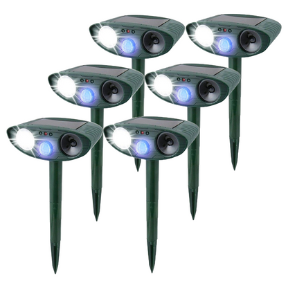 Skorter | Solar Powered Ultrasonic Rabbit Repeller with Flashing Light – Effective Pest Control for Gardens and Yards