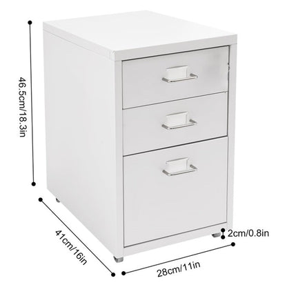 Skorter | 3-Tier Vertical Mobile File Cabinet
