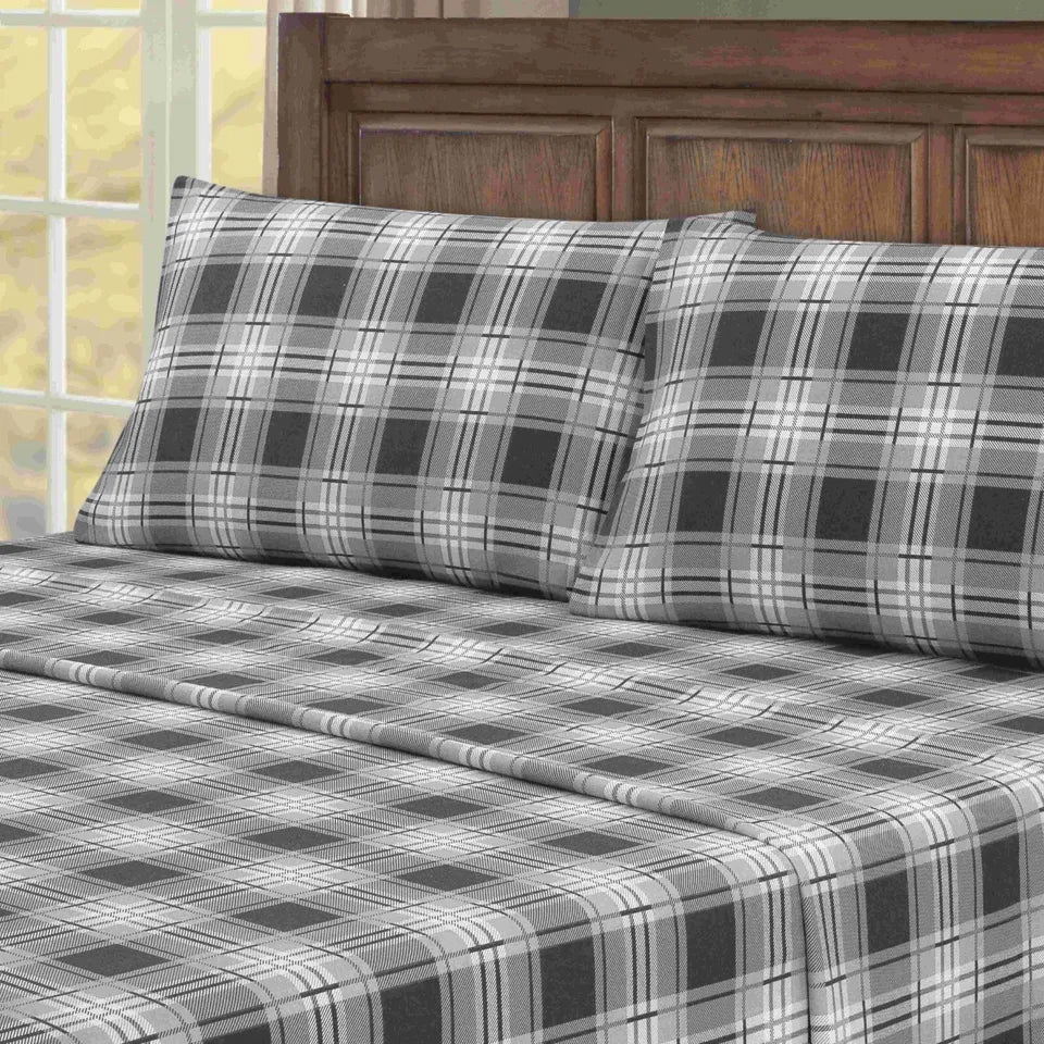 Skorter | 4-piece: Kathy Ireland 100% Turkish cotton flannel bedding