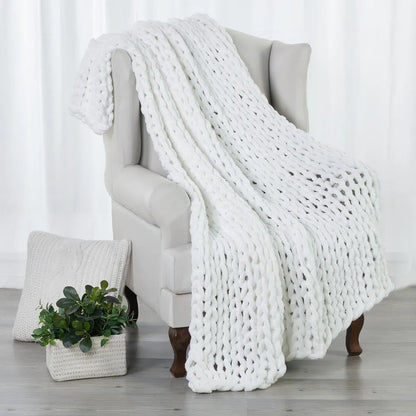 Skorter | 50" X 60" Kathy Ireland Chunky Chenille Plush Throw