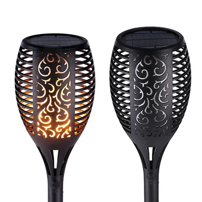 Skorter | FlameGlow Solar Tiki Torches | Flickering Flame Lights | Sustainable Garden Lighting