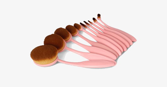Skorter | 10-piece set of oval brushes in soft pink