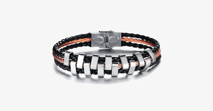 Skorter | Rough Tracks Stainless Steel Men's Bracelet