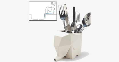 Skorter | Elephant Cutlery Tray - Quickly and easily remove excess water!