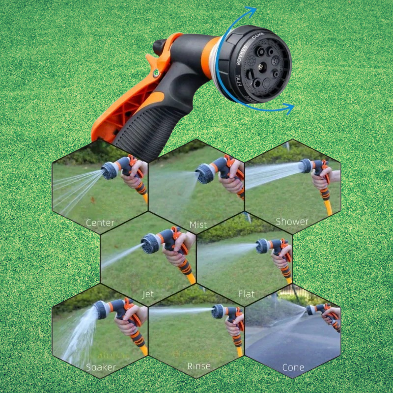 Skorter | FlowSpray Garden Nozzle – 8-fold adjustable & comfortable for every task