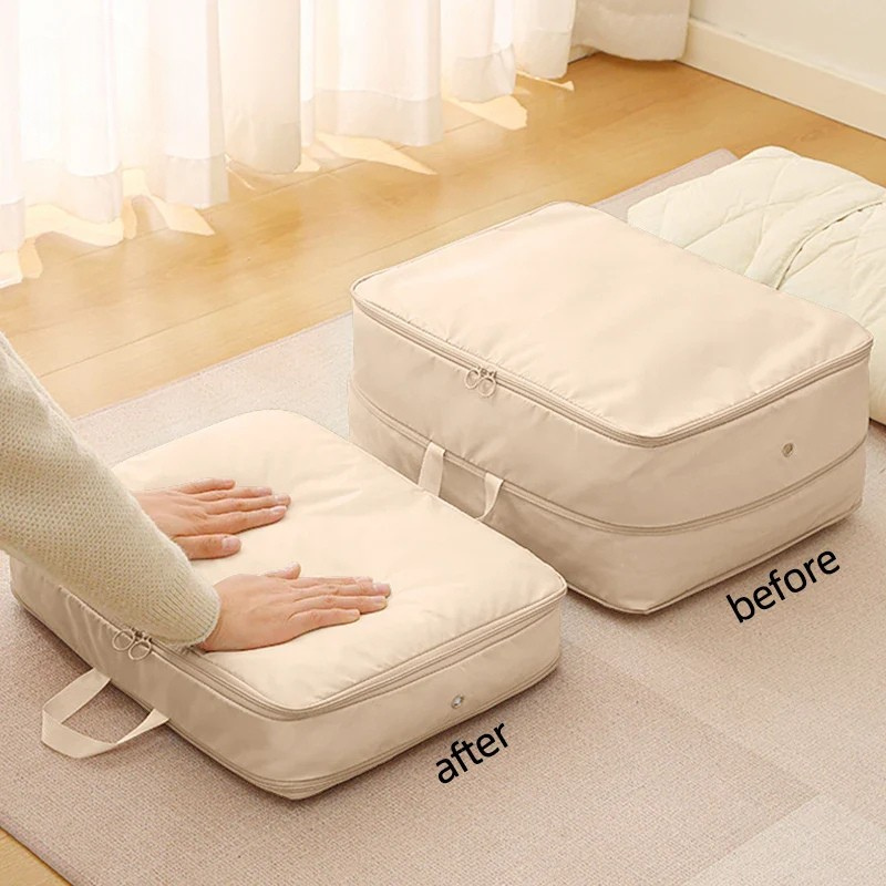 Skorter | COMPACT STORAGE BAG – Compression bag for clothing & blankets with zipper & carrying handle