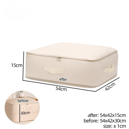 Skorter | COMPACT STORAGE BAG – Compression bag for clothing & blankets with zipper & carrying handle