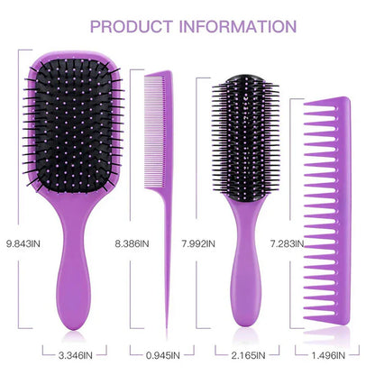 Skorter | 4-piece detangling hairbrush set