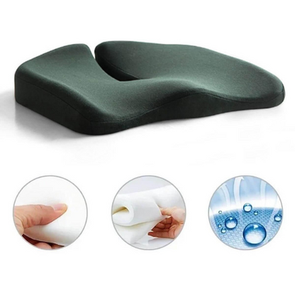 Skorter | ErgoRelief Seat Cushion – Ergonomic Memory Foam Cushion for Back and Tailbone