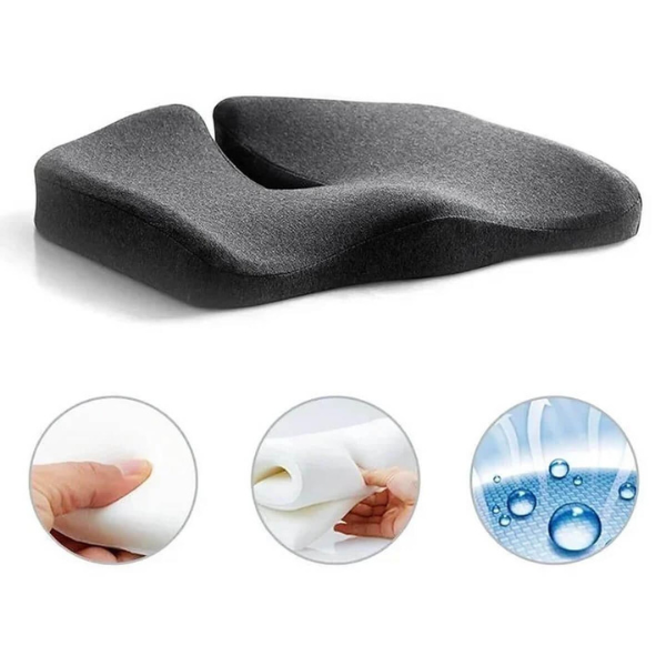 Skorter | ErgoRelief Seat Cushion – Ergonomic Memory Foam Cushion for Back and Tailbone