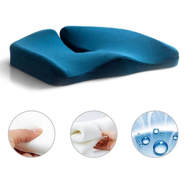 Skorter | ErgoRelief Seat Cushion – Ergonomic Memory Foam Cushion for Back and Tailbone