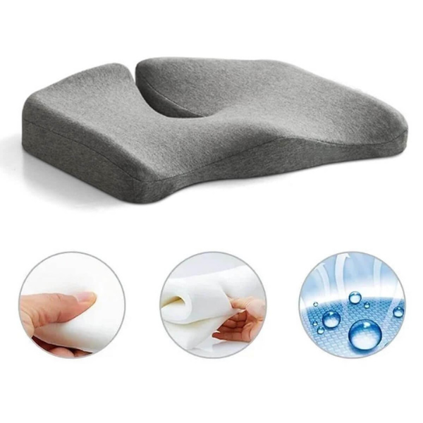 Skorter | ErgoRelief Seat Cushion – Ergonomic Memory Foam Cushion for Back and Tailbone