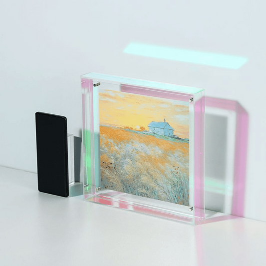 Skorter | Elegant Acrylic Picture Frame - Transparent Minimalist Design for Wall Art and Posters, 25x25cm Table Display, No Inserts Included