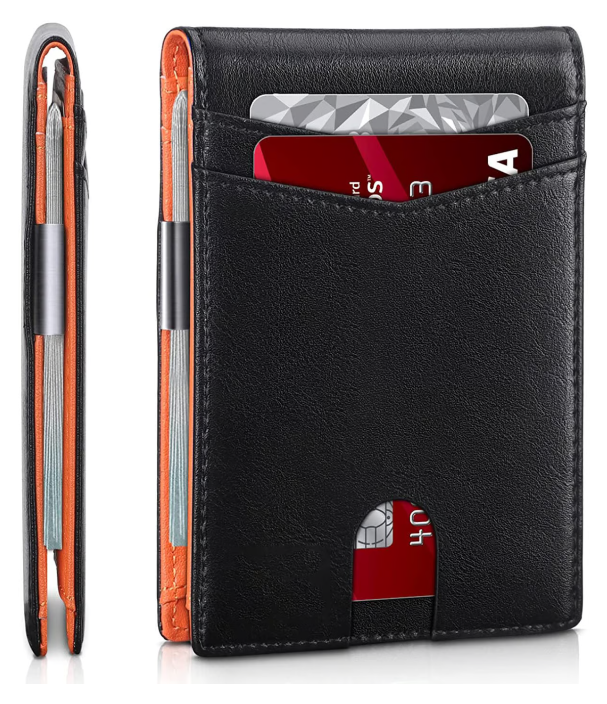 Skorter | SafeSlim RFID Leather Men's Wallet – Compact, Thin & Safe