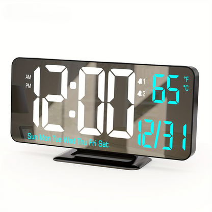 Skorter | Digitime - Digital LED Alarm Clock with Double Alarm and USB Power