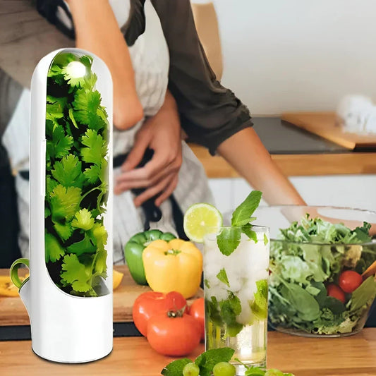Skorter | Airtight herb container for longer freshness & space-saving storage