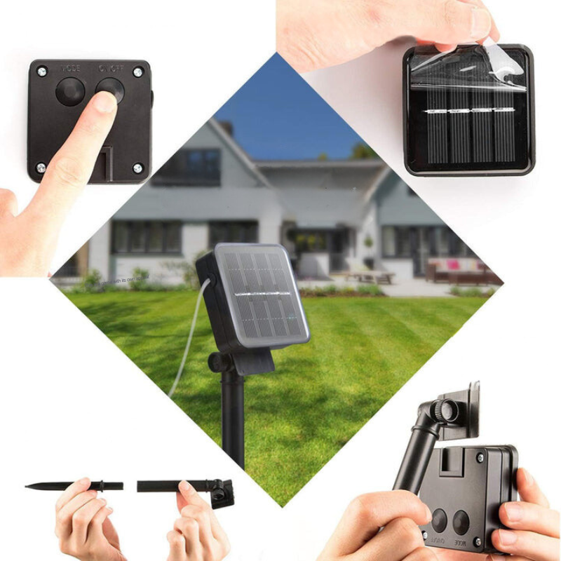 Skorter | Moroccan waterproof solar fairy lights, l 12 meters, 100 LED bulbs, l 8