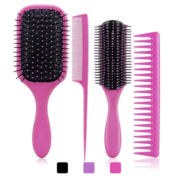 Skorter | 4-piece detangling hairbrush set