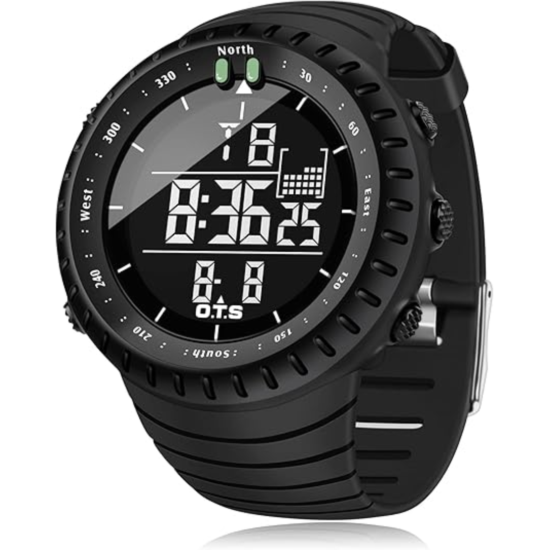 Skorter | Henry Waterproof Men’s Digital Sports Watch – Shockproof, Tactical & LED Backlit Outdoor Timepiece