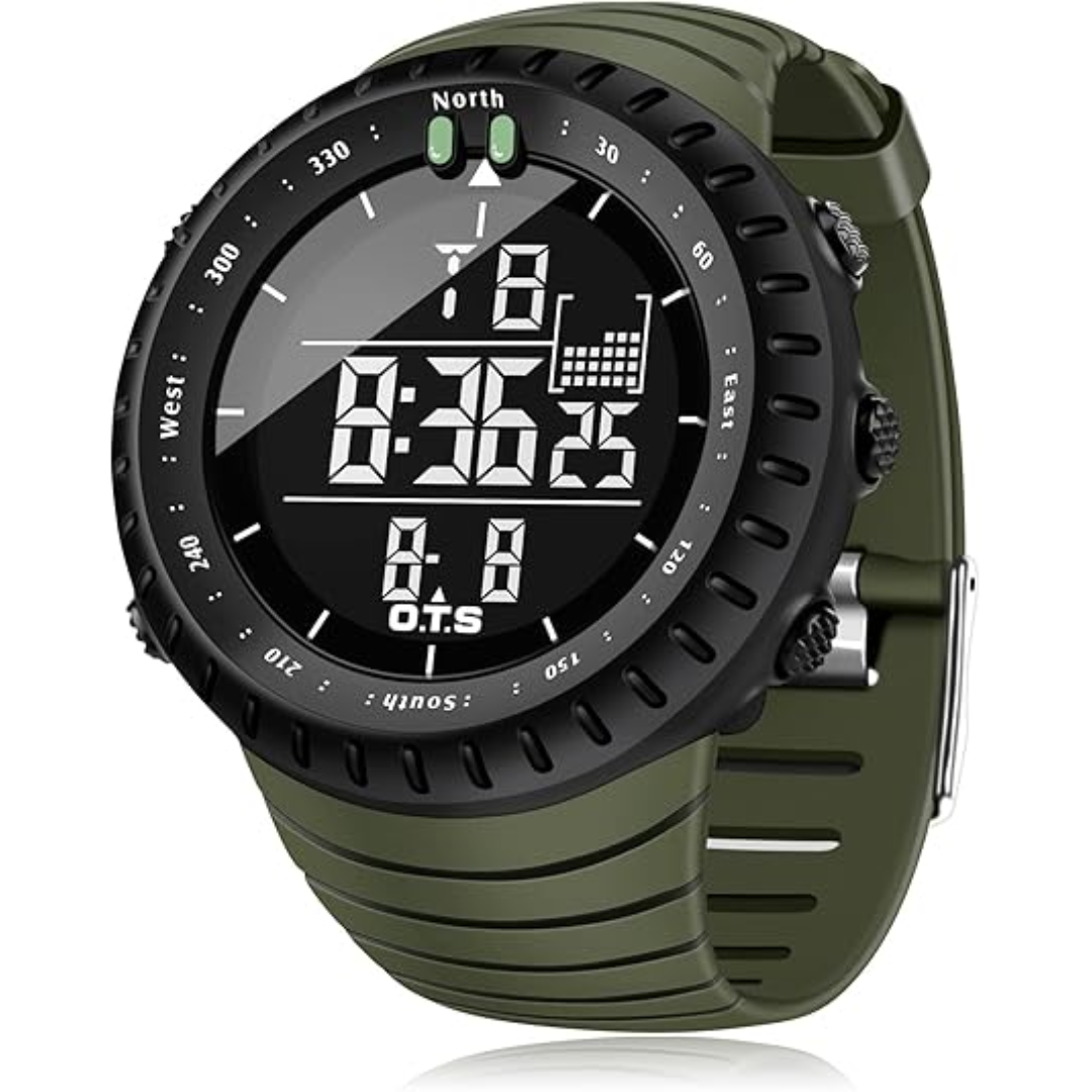 Skorter | Henry Waterproof Men’s Digital Sports Watch – Shockproof, Tactical & LED Backlit Outdoor Timepiece