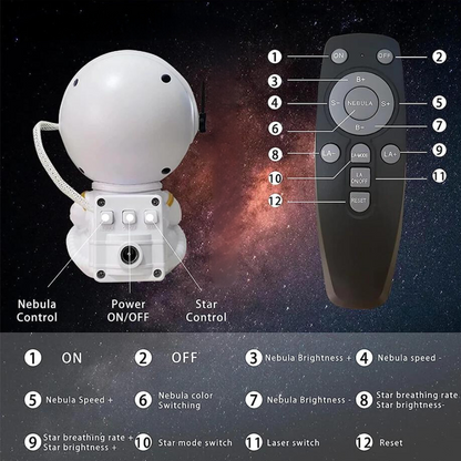 Skorter | Astronaut LED Projector, Galaxy, Stars, Sky