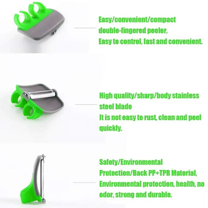 Skorter | 4-piece finger vegetable peeler set