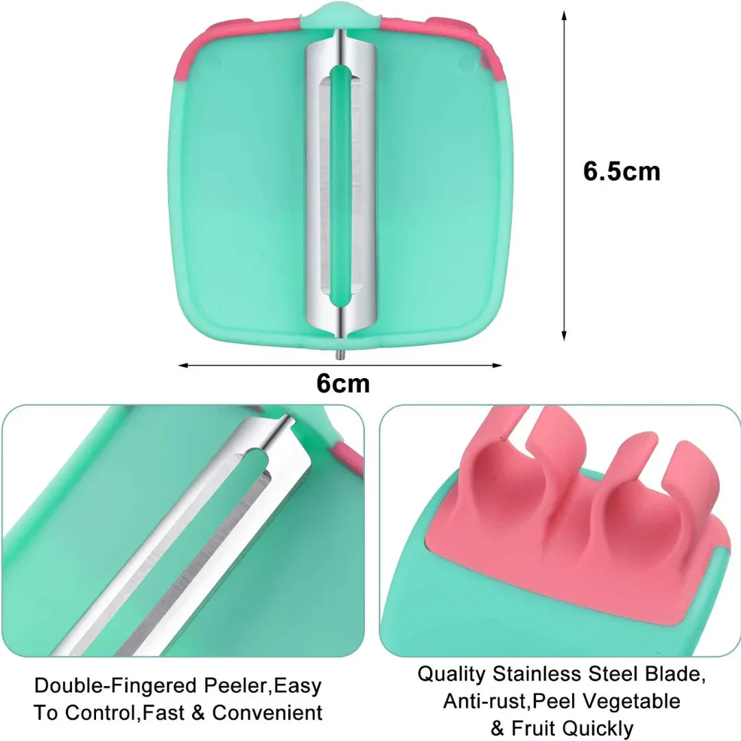 Skorter | 4-piece finger vegetable peeler set
