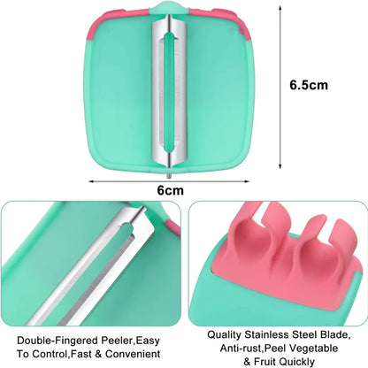 Skorter | 4-piece finger vegetable peeler set