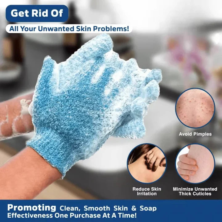 Skorter | Exfoliating Bath Gloves – Set of 2