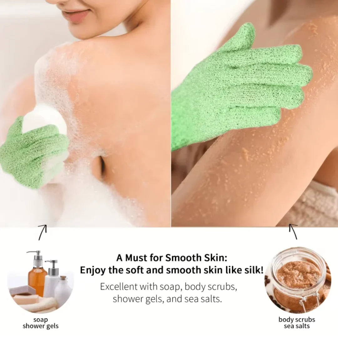 Skorter | Exfoliating Bath Gloves – Set of 2