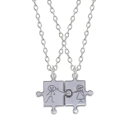 Skorter | I love you Best Friends / Couple Necklace Jewelry Puzzle Necklace