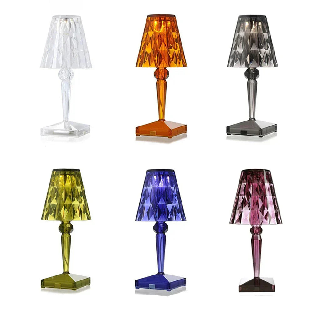 Skorter | CrystalGlow - Dimmable Acrylic Table Lamp with Luxury Light Design for Living Room & Bedroom