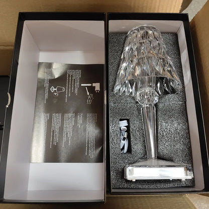 Skorter | CrystalGlow - Dimmable Acrylic Table Lamp with Luxury Light Design for Living Room & Bedroom
