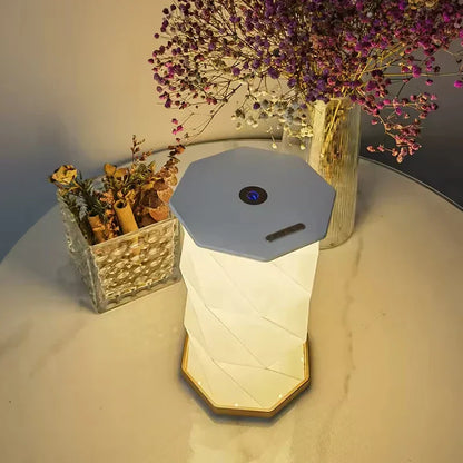 Skorter | CrystalGlow - Rechargeable Crystal Table Lamp, Wireless LED Lighting with Dimming Function