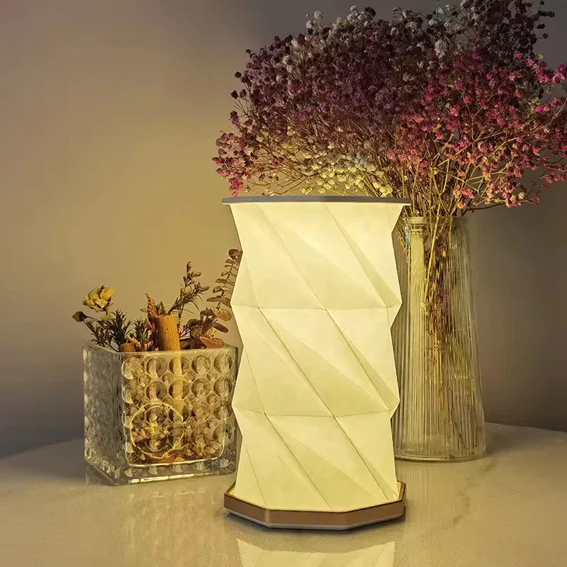 Skorter | CrystalGlow - Rechargeable Crystal Table Lamp, Wireless LED Lighting with Dimming Function