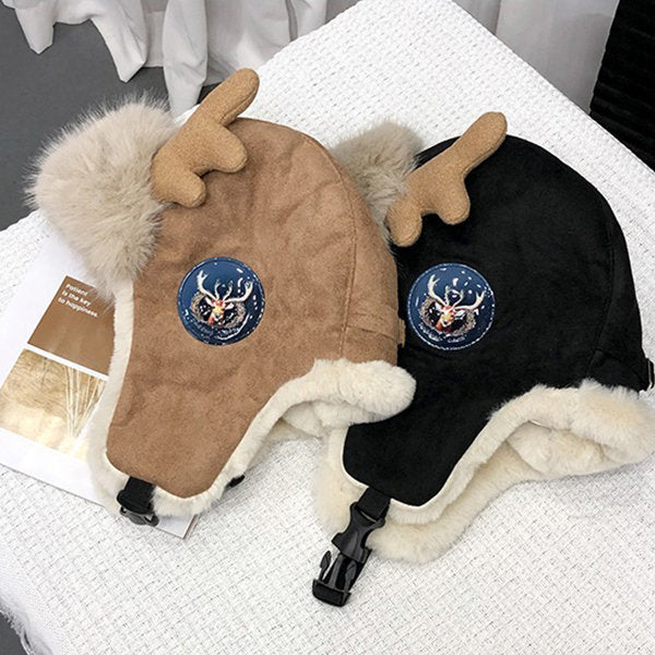 Skorter | Deer Antler Winter Earflap Hat
