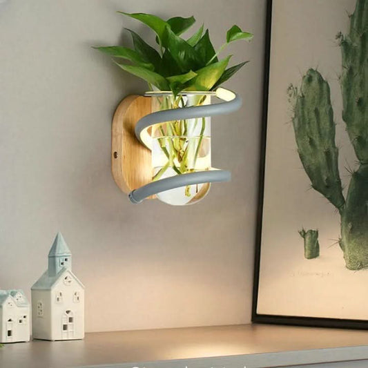 Skorter | Wood LED Wall Lamp for Outdoor Lighting & Flower Decoration