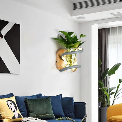 Skorter | Wood LED Wall Lamp for Outdoor Lighting & Flower Decoration