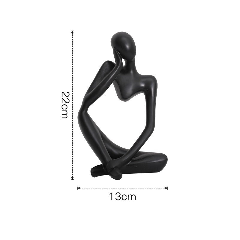 Skorter | Abstract Thinker Statue Resin Figure Office Home Decoration Desktop Decor Handmade Crafts Sculpture Modern Art