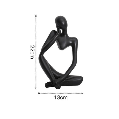 Skorter | Abstract Thinker Statue Resin Figure Office Home Decoration Desktop Decor Handmade Crafts Sculpture Modern Art